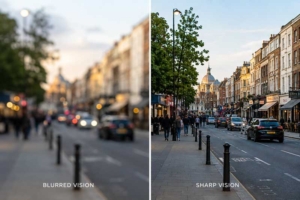 What you might see before and after vision correction